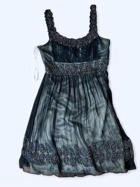 Nightway Silk Rhinestone Gown